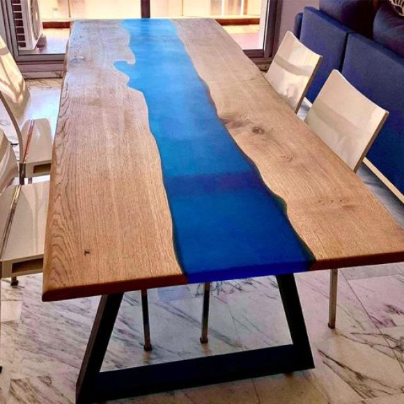 table à manger epoxy
